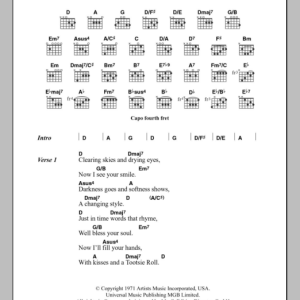 The Beach Boys Disney Girls (1957) Musik Noten - Guitar Chords/Lyrics - 101511-0