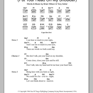 The Beach Boys Don't Talk (Put Your Head On My Shoulder) Musik Noten - Guitar Chords/Lyrics - 101521-0