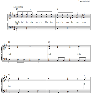 The Beach Boys Surfin' Musik Noten - Easy Piano - 70856-0