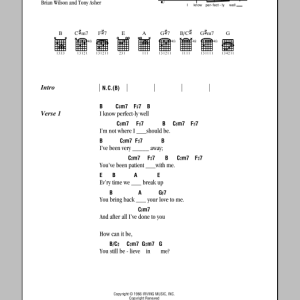 The Beach Boys You Still Believe In Me Musik Noten - Guitar Chords/Lyrics - 78699-0