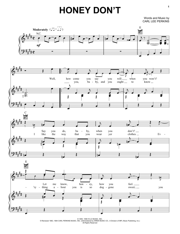 The Beatles Honey Don't Musik Noten - Guitar Tab - 72325-0