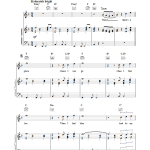 The Beatles There's A Place Musik Noten - Piano, Vocal & Guitar Chords - 17075-0