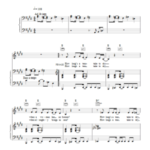 The Beautiful South How Long's A Tear Take To Dry? Musik Noten - Piano, Vocal & Guitar Chords - 19316-0