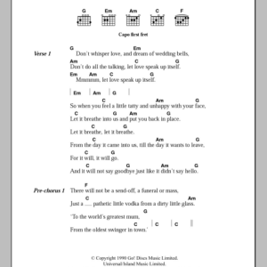 The Beautiful South Let Love Speak Up Itself Musik Noten - Guitar Chords/Lyrics - 104763-0