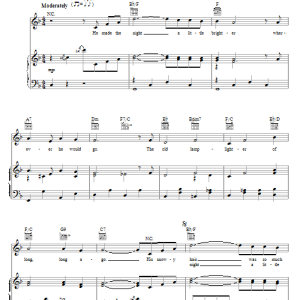 The Browns The Old Lamplighter Musik Noten - Piano, Vocal & Guitar Chords - 50237-0