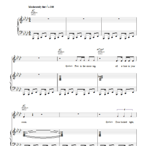 The Cars A Dream Away Musik Noten - Piano, Vocal & Guitar Chords - 46851-0