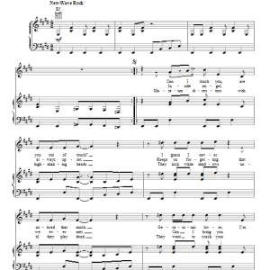The Cars The Dangerous Type Musik Noten - Guitar Tab - 88601-0