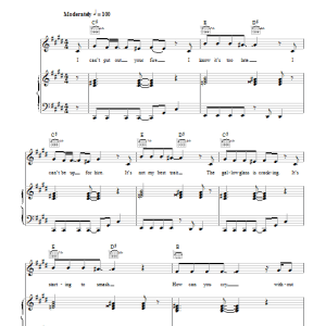 The Cars You Can't Hold On Too Long Musik Noten - Piano, Vocal & Guitar Chords - 109971-0