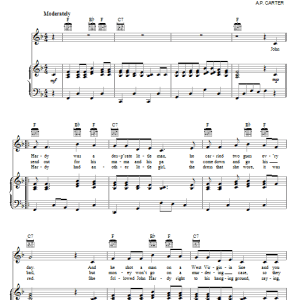 The Carter Family John Hardy Was A Desperate Little Man Musik Noten - Piano, Vocal & Guitar Chords - 66921-0