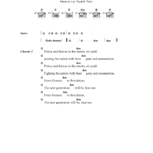The Clash Police And Thieves Musik Noten - Guitar Chords/Lyrics - 41017-0