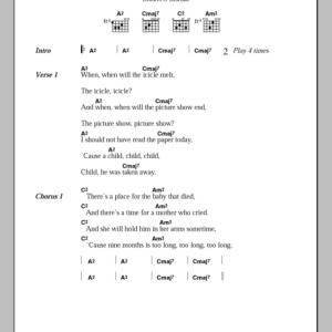 The Cranberries The Icicle Melts Musik Noten - Guitar Chords/Lyrics - 103754-0