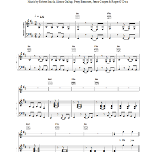 The Cure Gone! Musik Noten - Piano, Vocal & Guitar Chords - 15714-0