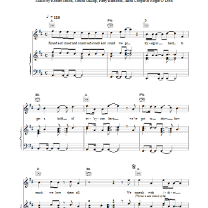 The Cure Round & Round & Round Musik Noten - Piano, Vocal & Guitar Chords - 15719-0