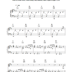The Cure Treasure Musik Noten - Piano, Vocal & Guitar Chords - 15724-0