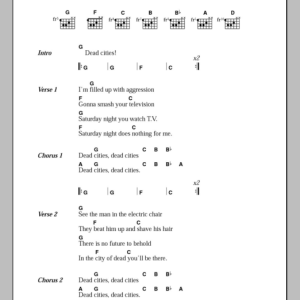 The Exploited Dead Cities Musik Noten - Guitar Chords/Lyrics - 101479-0