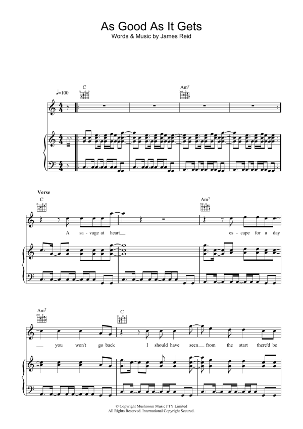 The Feelers As Good As It Gets Musik Noten - Piano, Vocal & Guitar Chords - 38934-0