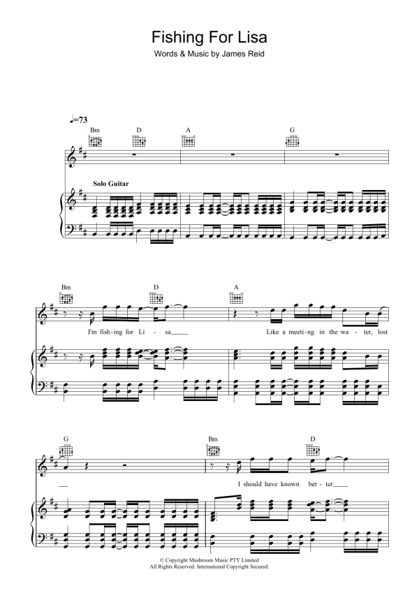 The Feelers Fishing For Lisa Musik Noten - Piano, Vocal & Guitar Chords - 38928-0