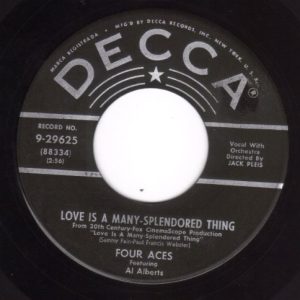 The Four Aces Love Is A Many-Splendored Thing Musik Noten - Piano, Vocal & Guitar Chords - 24160-thumbnail