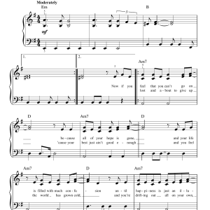 The Four Tops Reach Out And I'll Be There Musik Noten - Easy Piano - 175266-0