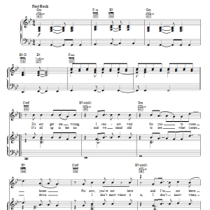 The Fray She Is Musik Noten - Piano, Vocal & Guitar Chords - 55725-0