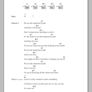 The Hives Untutored Youth Musik Noten - Guitar Chords/Lyrics - 108589-0