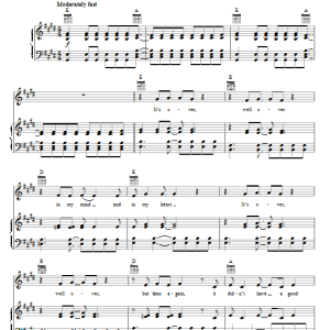 The Hollies Long Dark Road Musik Noten - Piano, Vocal & Guitar Chords - 75327-0