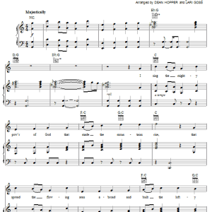 The Hoppers I Sing The Mighty Power Of God Musik Noten - Piano, Vocal & Guitar Chords - 30083-0