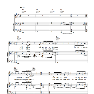 The Killers Be Still Musik Noten - Piano, Vocal & Guitar Chords - 115067-0