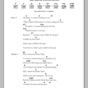 The Killers Don't Shoot Me Santa Musik Noten - Guitar Chords/Lyrics - 101863-0