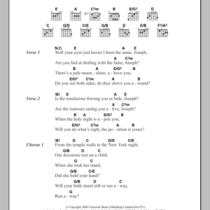 The Killers Joseph, Better You Than Me Musik Noten - Guitar Chords/Lyrics - 104229-0