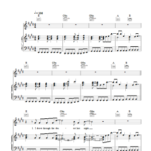 The Killers The Way It Was Musik Noten - Piano, Vocal & Guitar Chords - 115059-0