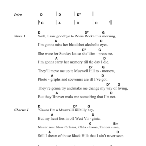 The Kinks Muswell Hillbilly Musik Noten - Guitar Chords/Lyrics - 122552-0