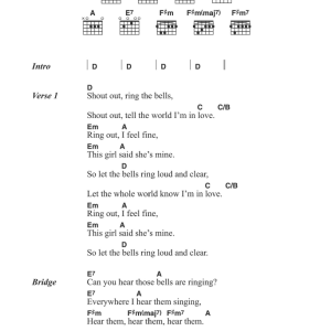 The Kinks Ring The Bells Musik Noten - Guitar Chords/Lyrics - 122575-0