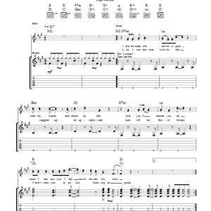 The Kooks Rosie Musik Noten - Guitar Tab - 111402-0