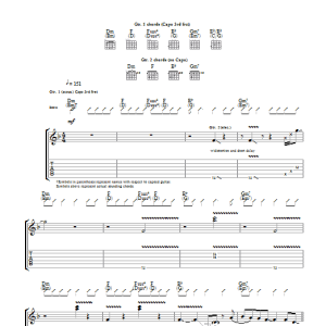 The Kooks Sway Musik Noten - Guitar Tab - 42385-0
