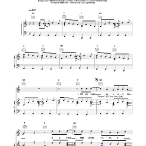 The Levellers The Fear Musik Noten - Piano, Vocal & Guitar Chords - 14521-0