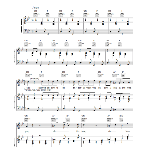 The Lightning Seeds You Showed Me Musik Noten - Piano, Vocal & Guitar Chords - 17328-0