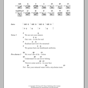 The Manic Street Preachers You Love Us Musik Noten - Guitar Chords/Lyrics - 108895-0