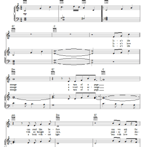 The Moody Blues Isn't Life Strange Musik Noten - Piano, Vocal & Guitar Chords - 75099-0