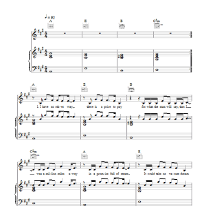 The Panics Don't Fight It Musik Noten - Piano, Vocal & Guitar Chords - 47758-0