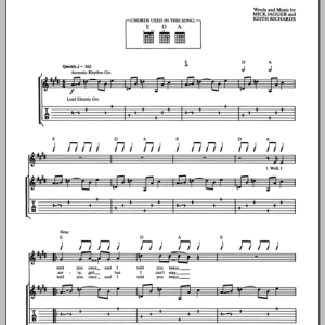 The Rolling Stones The Last Time Musik Noten - Guitar Tab - 153136-0