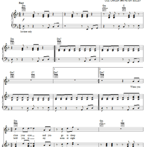 The Romantics Talking In Your Sleep Musik Noten - Piano, Vocal & Guitar Chords - 53682-0
