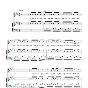 The Script Dead Man Walking Musik Noten - Piano, Vocal & Guitar Chords - 104961-0