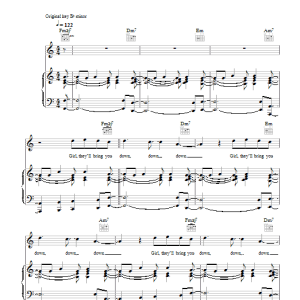 The Script Fall For Anything Musik Noten - Piano, Vocal & Guitar Chords - 43067-0