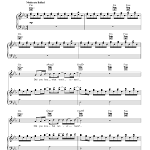 The Script Flares Musik Noten - Piano, Vocal & Guitar Chords - 158427-0