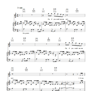 The Script If You Could See Me Now Musik Noten - Piano, Vocal & Guitar Chords - 115289-0