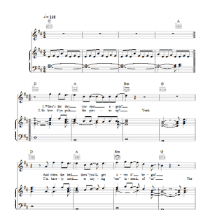 The Script Long Gone And Moved On Musik Noten - Piano, Vocal & Guitar Chords - 104963-0