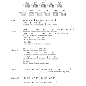 The Stray Cats Stray Cat Strut Musik Noten - Guitar Chords/Lyrics - 107883-0