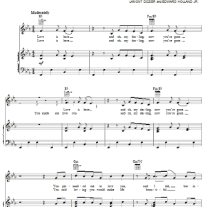 The Supremes Love Is Here And Now You're Gone Musik Noten - Piano, Vocal & Guitar Chords - 29143-0