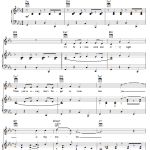 The Tempos See You In September Musik Noten - Piano, Vocal & Guitar Chords - 74477-0